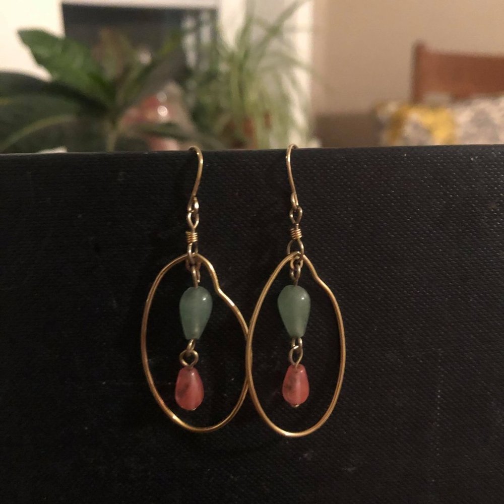 Gold Bead Earring